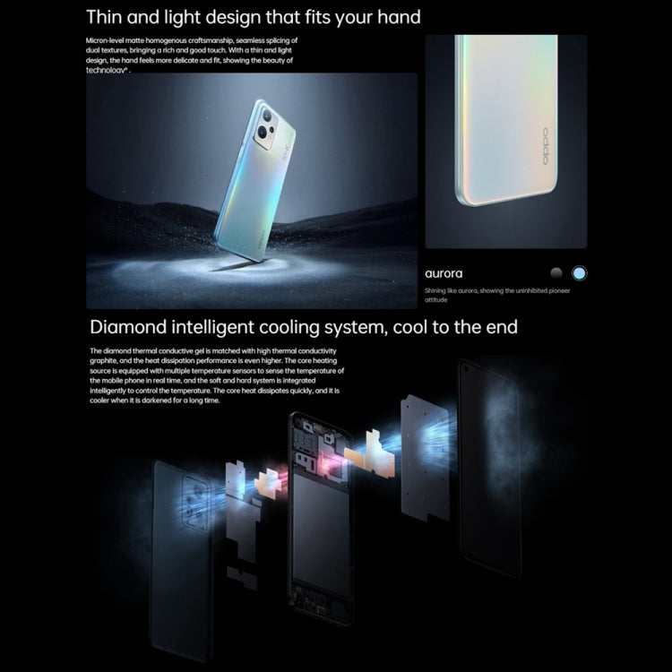 Triple Rear Cameras, Side Fingerprint Identification, 6.59 inch ColorOS 12.1 Qualcomm Snapdragon 695 Octa Core up to 2.2GHz, Network: 5G, Support Google Play, 12GB+256GB